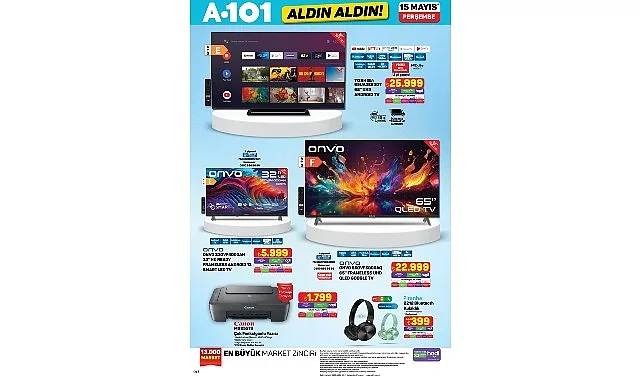 15 Mayıs’ta A101’de Elektronik ve Ev Ürünleri Satışa Sunuluyor