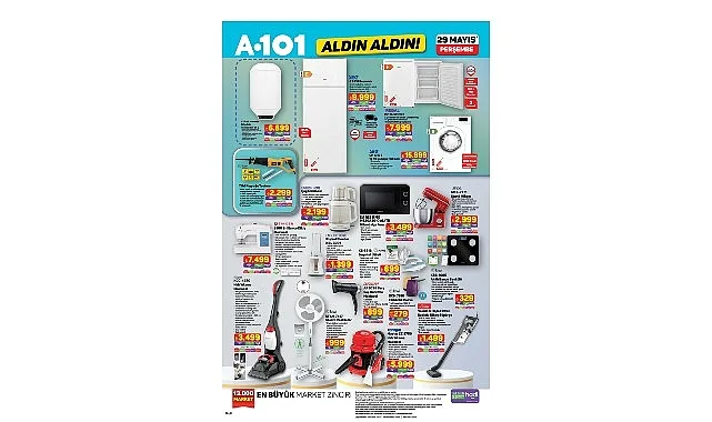 29 Mayıs’ta A101’de Motosikletten Ev Ürünlerine Geniş Ürün Yelpazesi