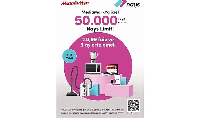 MediaMarkt, Nays iş birliği ile teknoloji alışverişinde 50.000 TL’ye kadar Özel Nays Limit!