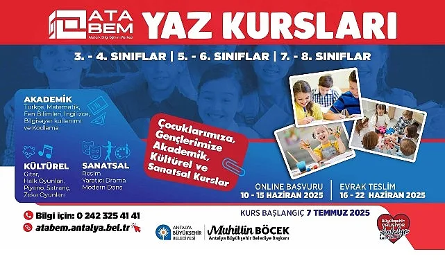 ATABEM yaz kurslarına kayıtlar başladı