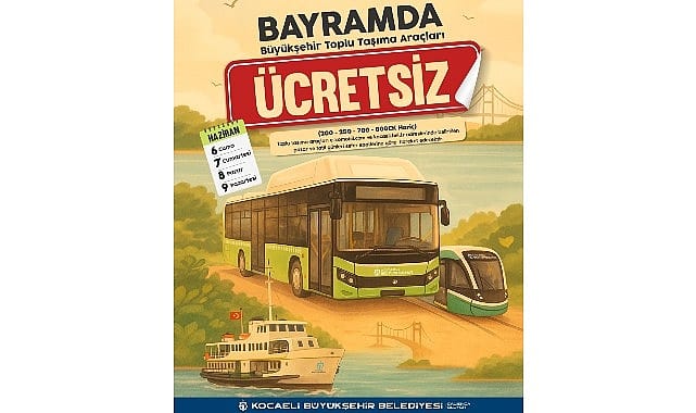Bayram boyunca ulaşım ücretsiz
