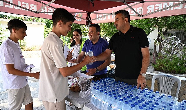 Kemer Belediyesi’nden LGS’ye giren öğrencilere su ve şeker