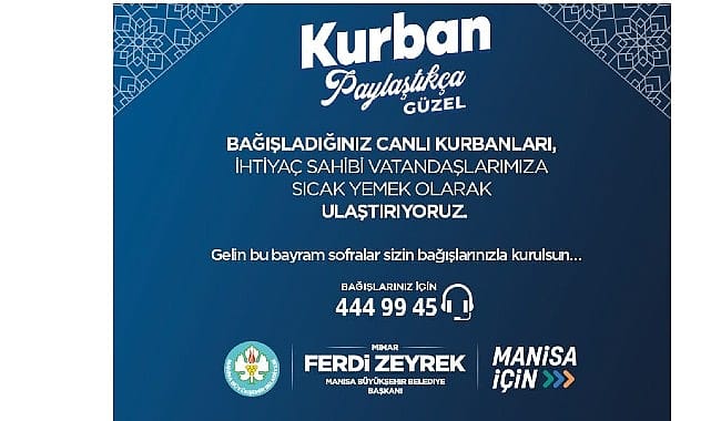 Kurban bağışları Büyükşehir ile ihtiyaç sahiplerine ulaşacak ​​​​​​​