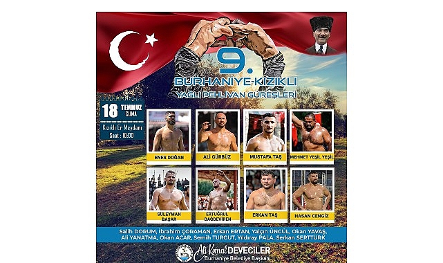 9. Burhaniye-Kızıklı Yağlı Pehlivan Güreşleri’nde Geri Sayım Başladı