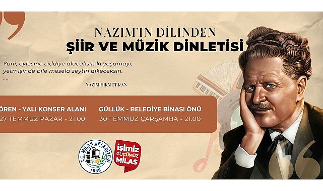 Nazım Hikmet Ran Ören ve Güllük’te Anılacak