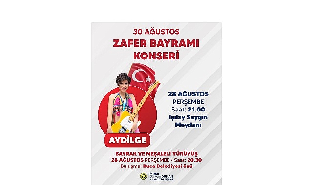 Buca Zafer Bayramı’nı Aydilge konseriyle kutlayacak