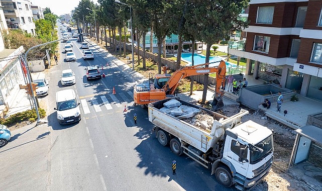 Güzelbahçe Belediyesi İlçenin Ana Arterlerini Yeniliyor