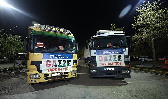 Büyükşehir’in ilk yardım tırları Gazze’ye yola çıktı