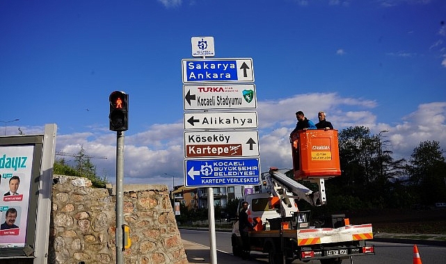 Kocaeli Stadı’nın yeni isim tabelaları monte edildi