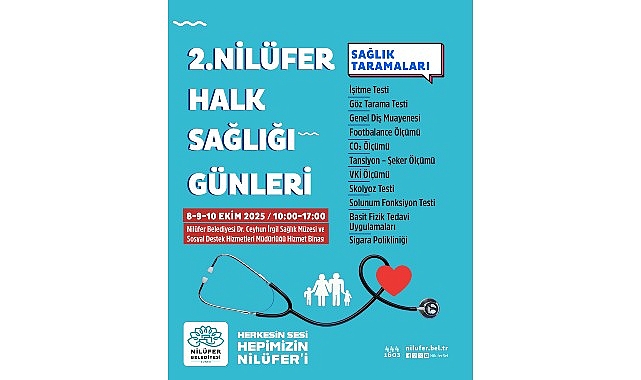 Nilüfer’de “Halk Sağlığı Günleri” başlıyor
